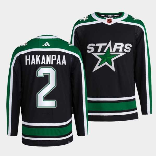 Men%27s Dallas Stars #2 Jani Hakanpaa 2022 Balck Reverse Retro 2.0 Stitched Jersey->detroit red wings->NHL Jersey